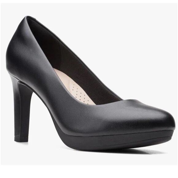 Clarks Ambyr Joy Black Heels 3.5” Pumps Slip Resistant Women’s Size 7.5 M Classy - Picture 1 of 14